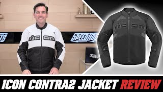 Icon Contra2 Jacket Review at SpeedAddictscom [upl. by Azar454]