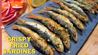 Golden Bliss Portuguese TempuraStyle Crispy Fried Sardines 🐟  Pabs Kitchen [upl. by Denys93]