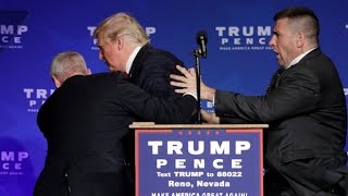 Donald Trump rushed off stage during rally in Nevada [upl. by Dallman]