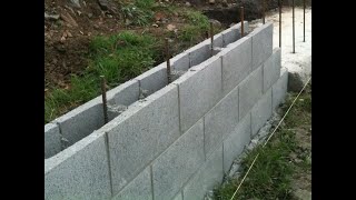 Concrete Footing for retaining wall landscape design retaining wall retaining wall structure [upl. by Atived]