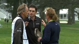 Keegan Bradley and Miguel Angel Jimenez dispute at Cadillac Match Play [upl. by Gorey]