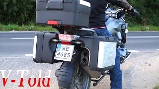 BMW R 1200 GS Akrapovic vs stock exhaust sound [upl. by Oicnerual205]