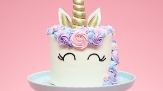 HOW TO MAKE A UNICORN CAKE  NERDY NUMMIES [upl. by Feer707]