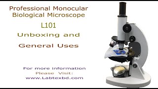 Professional Monocular Biological Microscope L101 Unboxing and General Uses [upl. by Guadalupe]