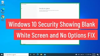 Windows 10 Security Showing Blank White Screen Windows Security Not Showing Any Options FIX [upl. by Gingras292]