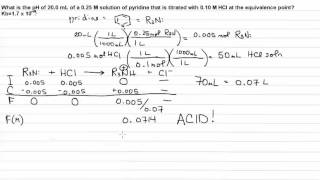 Titration Weak baseStrong acid Equivalence Point [upl. by Plusch925]