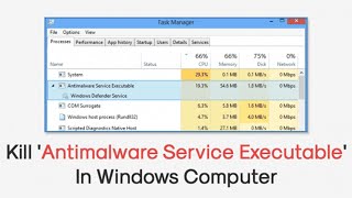 How to Terminate Antimalware Service Exe MsMpEngexe High CPU [upl. by Landau]