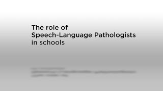 SpeechLanguage Pathologist Career Video [upl. by Htebasile]