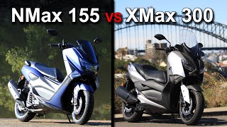 2020 Yamaha XMax 300 vs NMax 155  Is bigger better [upl. by Ludlew]