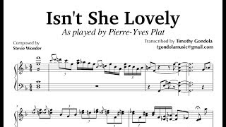 Isnt She Lovely PierreYves Plat Piano Transcription [upl. by Eudora448]