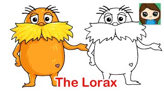 How to Draw The Lorax Easy  Dr Seuss [upl. by Kristel]