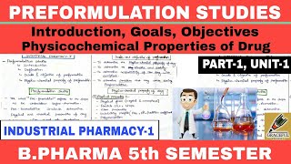 Preformulation Studies  Introduction Objective Physicochemical Properties  Industrial Pharmacy1 [upl. by Ferdinand]