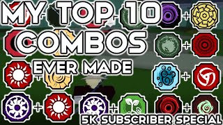 The TOP 10 COMBOS In Shindo Life  Top 10 Combos In Order  Shindo Life Combos  5k Sub Special [upl. by Harberd436]