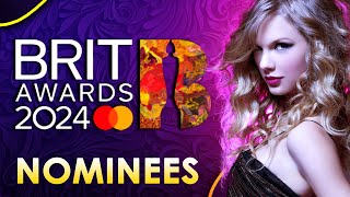 THE NOMINEES  BRIT AWARDS 2024 [upl. by Adiuqal]