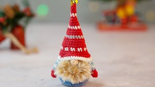 CROCHET Christmas Gnome Tutorial  How To Crochet Gnome Free Pattern Part 1 [upl. by Wesle]