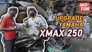 Begini Triknya Upgrade Yamaha XMAX Agar Asyik Dibawa Turing  Motor Plus Modif [upl. by Ingunna]