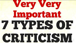 7 Types of Literary Criticism [upl. by Nozicka2]