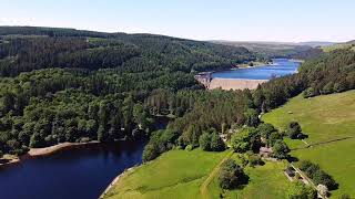 Derwent amp Ladybower Reservoirs Aerial View [upl. by Frolick922]