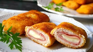 Pechugas rellenas de jamón y queso cordon bleu [upl. by Sidman5]