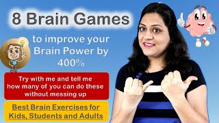 8 Brain Games for kids  Memory games for Kids  Brain Exercises to improve memory and concentration [upl. by Reyam]