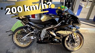 TOP SPEED APRILIA RS 125 200 kmh [upl. by Zehcnas]