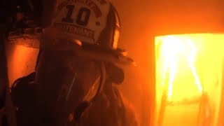 Firefighter Helmet Cam Clearbrook VA Structure Fire [upl. by Annahsal784]