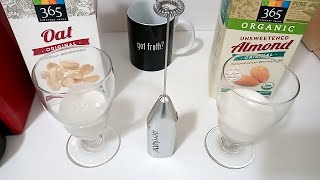 Oat Milk vs Almond Milk part 2 Frothing Test [upl. by Aiela]