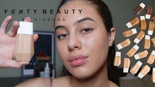 NEW FENTY BEAUTY SKIN TINT  FIRST IMPRESSIONS amp SWATCHING  Jessica Pimentel [upl. by Ytrebil]