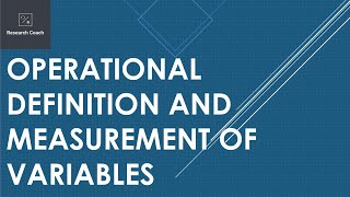 Operational Definition and Measurement of Variables with Examples  Research Methodology [upl. by Zaraf]