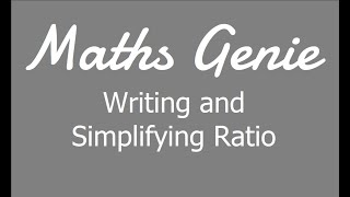 Writing and Simplifying Ratio [upl. by Llednav798]