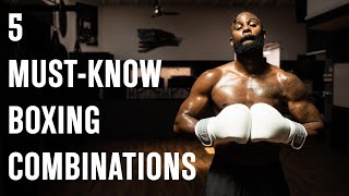 5 Boxing Combos every beginner NEEDS to learn with or without a punching bag [upl. by Namwen]