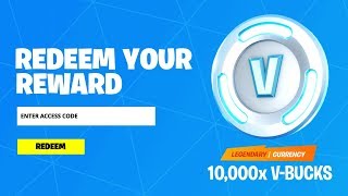 REDEEM THE 10000 VBUCKS CODE in Fortnite How To Get VBucks Code [upl. by Grimaldi]