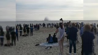 Italian Eurofighter Typhoon crashes during Terracina Airshow killing pilot [upl. by Wilda895]