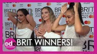 BRITS 2021 Little Mix React to Best British Group Win at The Brits [upl. by Nikolas]