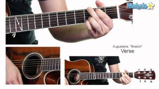 How to Play quotBostonquot by Augustana on Guitar Whole Lesson [upl. by Nidya]