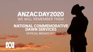 LIVE National Commemorative Dawn Services  Anzac Day 2020  OFFICIAL BROADCAST  ABC Australia [upl. by Haven]