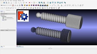 FreeCAD Edit a STL File Creat a shape from mesh and convert to solid [upl. by Analle]