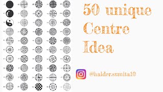 50 Easy Mandala Patterns For Beginners  Unique Centre Idea [upl. by Ybocaj165]