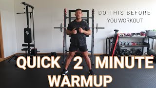 2 MINUTE WARMUP BEFORE EXERCISE [upl. by Eirrehc]