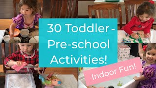 30 ToddlerPreschool Activities How to Keep 14 Year Olds Entertained At Home [upl. by Assilaj669]