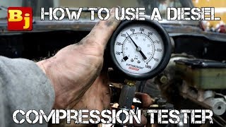 How To Use A Diesel Compression Tester [upl. by Yaned]