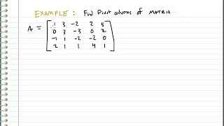 HOW TO FIND PIVOT OF MATRIX [upl. by Ahsieni]