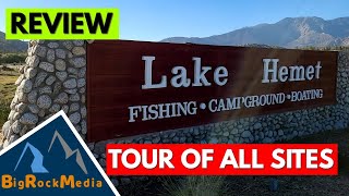 Lake Hemet Campground  Review amp Full Tour all camping areas [upl. by Moazami663]