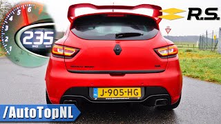 Renault Clio RS TROPHY 250HP  AKRAPOVIC Exhaust amp ACCELERATION by AutoTopNL [upl. by Aicsila]