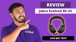 Jabra Evolve2 85 UC InDepth Review  LIVE MIC TEST [upl. by Ecnarret]