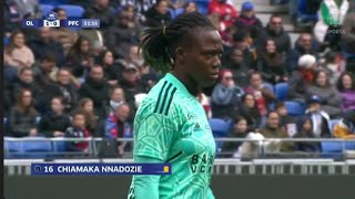 Chiamaka Nnadozie vs Lyon  Super Falcons Goalkeeper Highlights [upl. by Neehsar]