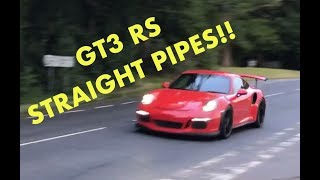 INSANE SOUNDS 9000rpm Porsche 911 GT3 RS STRAIGHT PIPES  LOUD [upl. by Aizek]