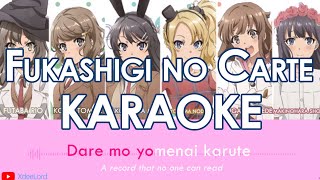 Seishun Buta Yarou  Fukashigi no Carte Instrumental KARAOKE [upl. by Alemak]