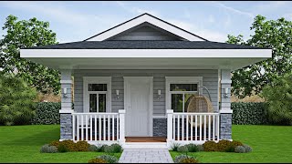 BUNGALOW HOUSE DESIGN  2 BEDROOM  10X57 METERS [upl. by Eachern]