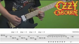 Ozzy  Crazy Train  Guitar Lesson Solo with Tabs [upl. by Christensen]